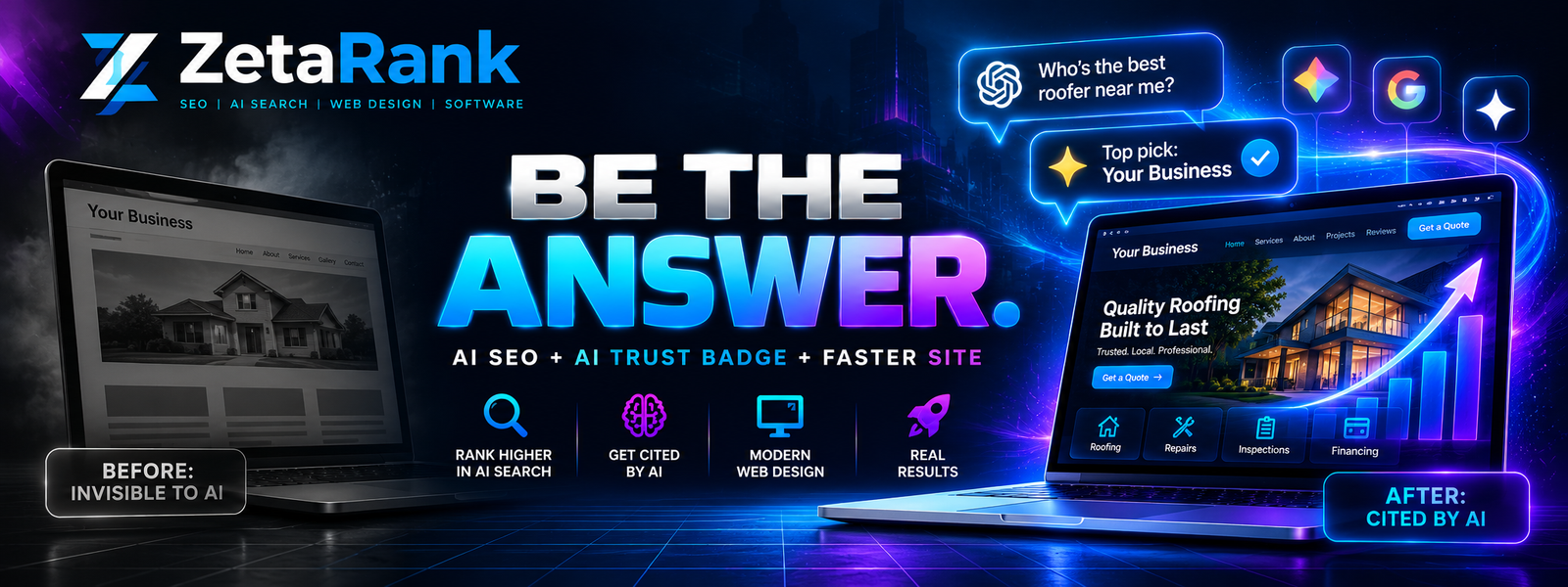 Get ZetaRanked: a website built with AI SEO to be found and cited by AI search