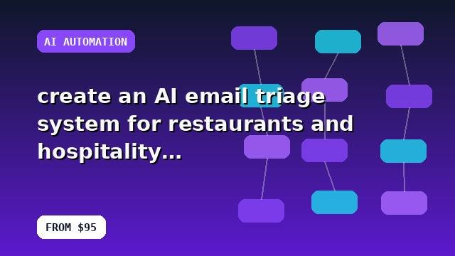 I will create an AI email triage system for restaurants and hospitality with an operations-ready setup