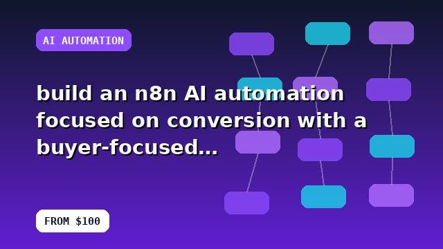 I will build an n8n AI automation focused on conversion with a buyer-focused strategy