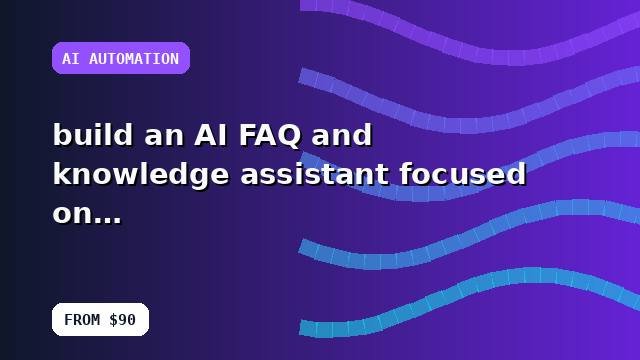 I will build an AI FAQ and knowledge assistant focused on conversion with reporting guidance