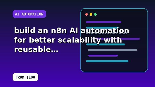 I will build an n8n AI automation for better scalability with reusable templates