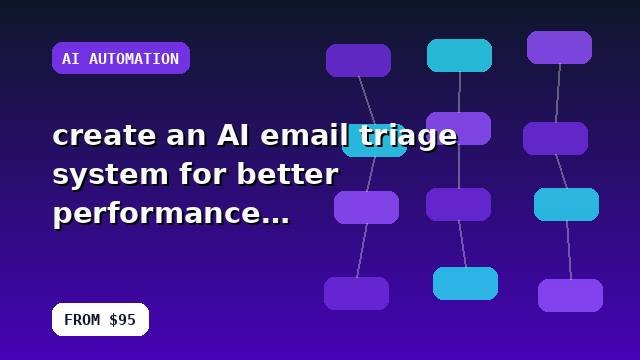 I will create an AI email triage system for better performance with a practical implementation plan
