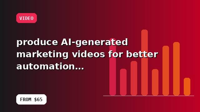 I will produce AI-generated marketing videos for better automation with a structured delivery plan