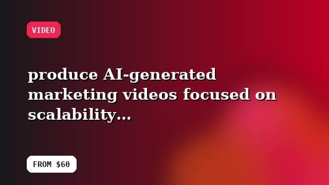 I will produce AI-generated marketing videos focused on scalability with best-practice configuration