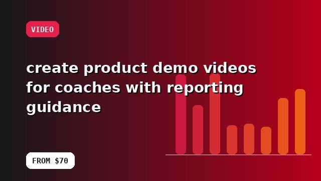 I will create product demo videos for coaches with reporting guidance