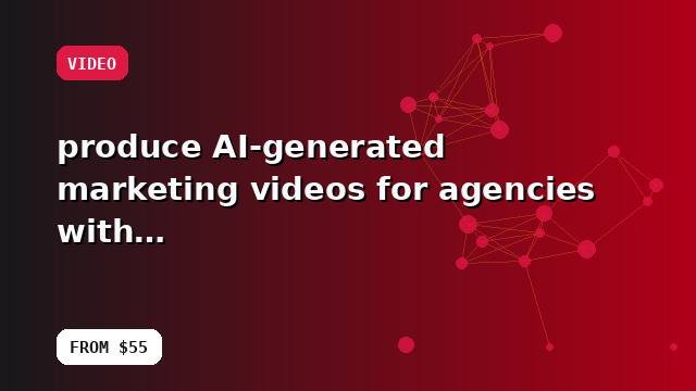 I will produce AI-generated marketing videos for agencies with a focused growth roadmap